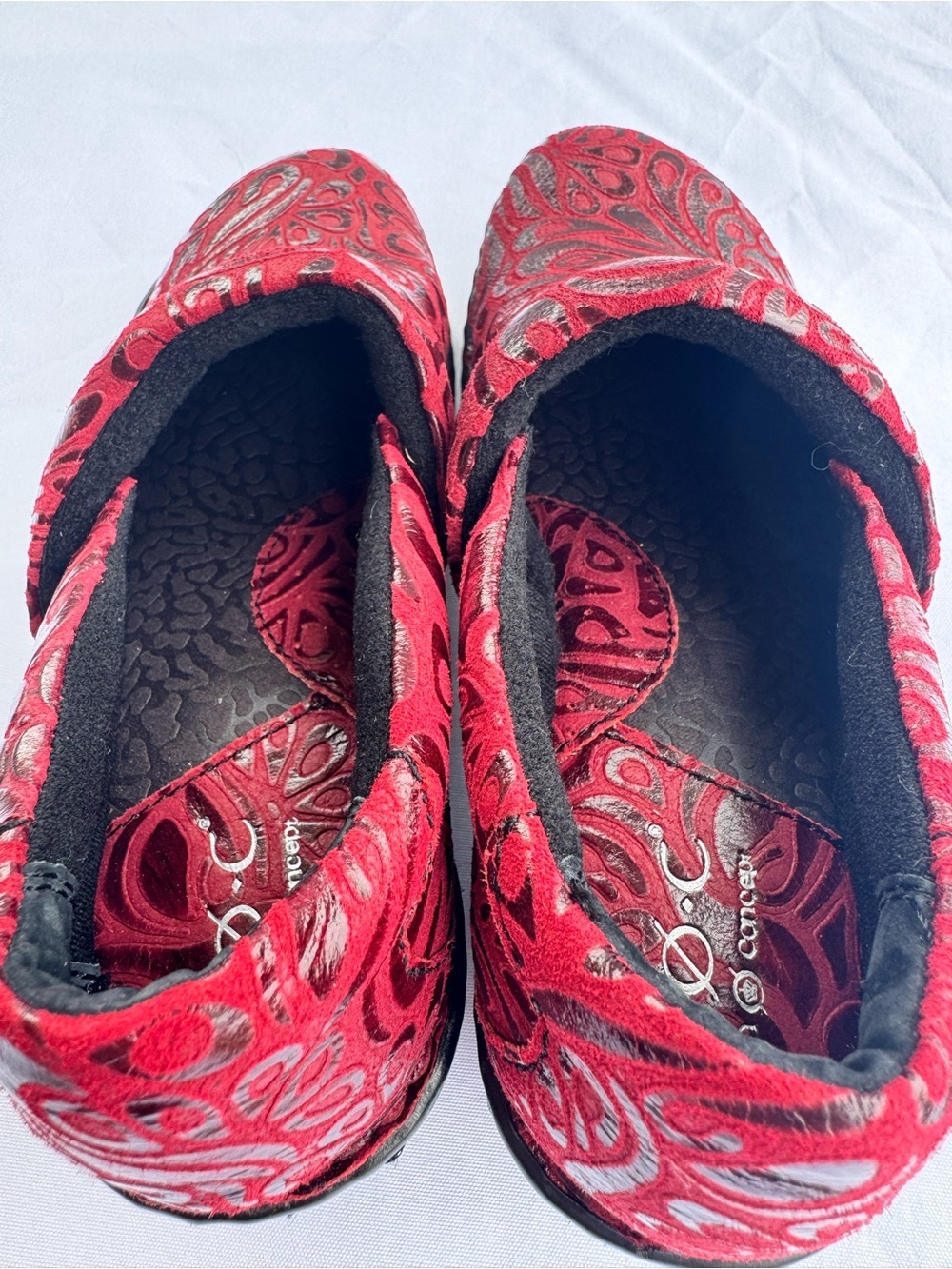 b.o.c. Red Embossed Slip-On Clogs - Picture 9 of 9